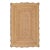 Yellow Natural Jute Wave Scallop Rug 3x5 Ft. For Sale
