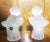 Renaissance Late 20th Century Frosted Glass Angel Candle Stick Holders Hand Crafted by Smith - a Pair For Sale - Image 3 of 10