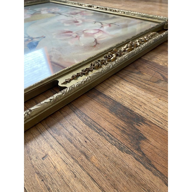 Vintage Framed “Magnolias” Lithograph by Frans Oerder — Morris & Bendien Ny Floral Still Life Reproduction For Sale In Seattle - Image 6 of 9