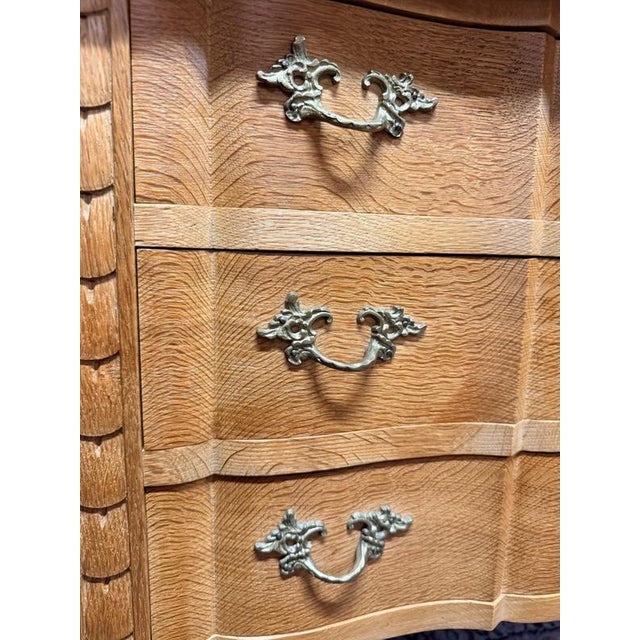Brutalist Danish Chest of Drawers in Oak For Sale - Image 4 of 6