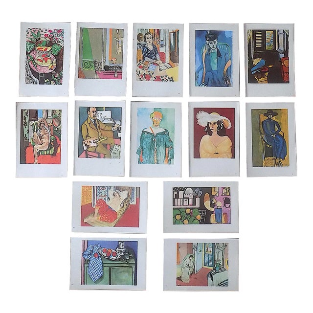 Vintage Diminutive Henri Matisse Modernist Lithographs - Set of 14 For Sale