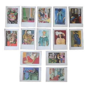 Vintage Diminutive Henri Matisse Modernist Lithographs - Set of 14
