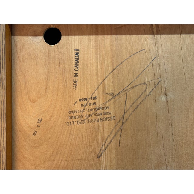 Vintage Teak Buffet Hutch Display Cabinet by Design Furniture Mfg. Ltd. For Sale - Image 14 of 14