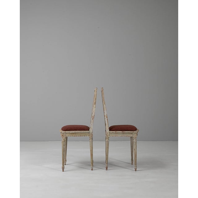 1900s French Louis XVI Style Patinated Chairs - A Pair For Sale - Image 4 of 18