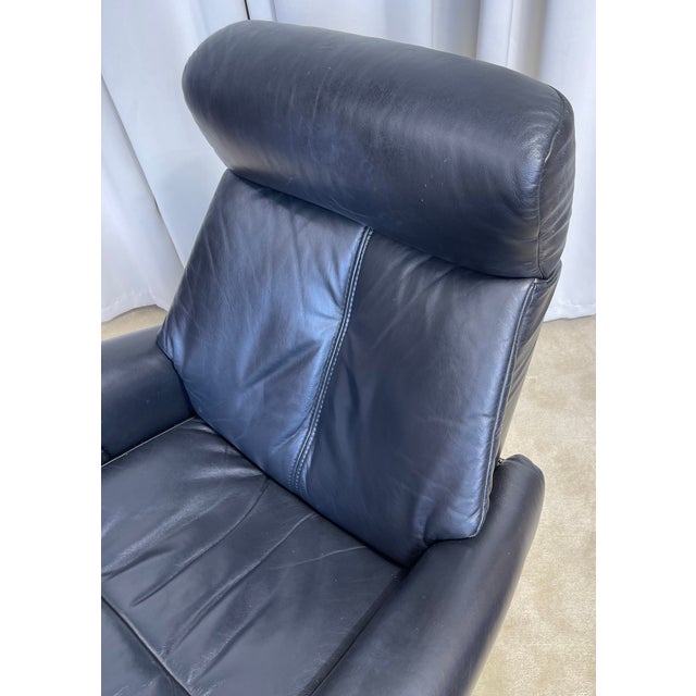 Animal Skin 1990s Img Leather Recliner, Swivel Chair and Rocking Chair For Sale - Image 7 of 12