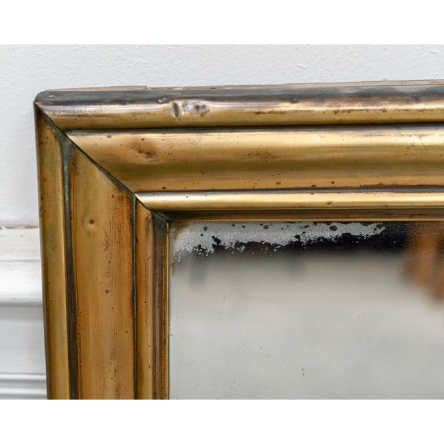 Antique Brass Brewery Mirror, 1800s For Sale - Image 5 of 11