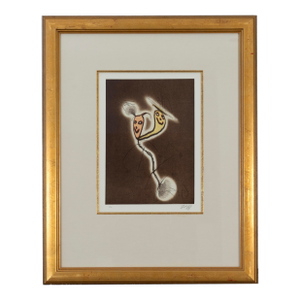 1960s Original Zush Evru, "Goobad" Print in Museum Quality Gilded Frame