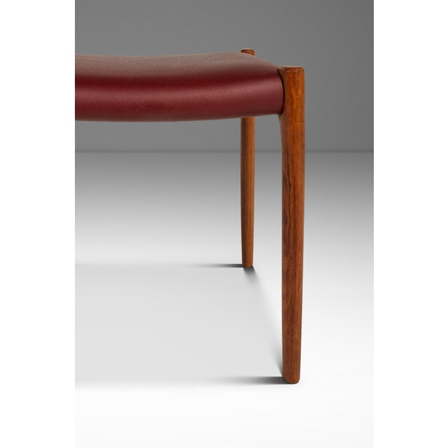 Danish Modern Model 77a Ottoman in Teak & Leather by Niels Otto Møller for j.l. Møller Mobelfabrik, Denmark, C. 1960's For Sale - Image 14 of 18