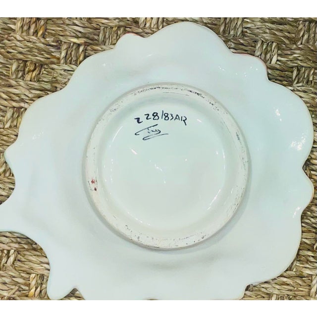 Vintage Strawberry Majolica Plates, Set of 8 For Sale - Image 12 of 12