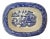 Antique Blue Willow Oval Bowl Made in England For Sale