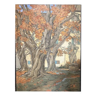 Heinrich Landgrebe, Fulda Castle Courtyard, Oil Painting on Canvas For Sale