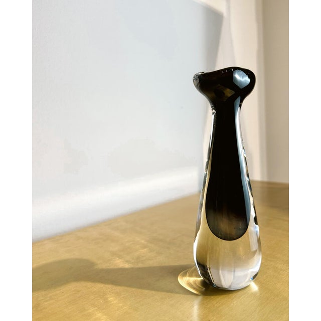 Vintage Expo Vase by Nils Landberg for Orrefors, 1950s, in Very Good conditions. Designed 1950 to 1959 This piece has an...