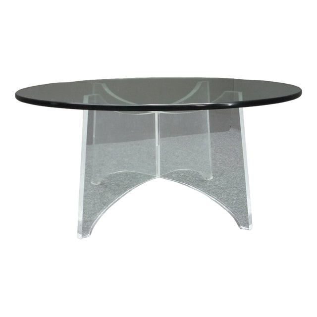 Space Age Acrylic & Glass Coffee Table, 1960s For Sale