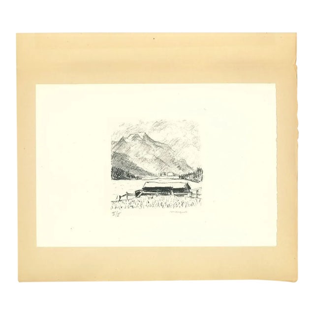 Mountain, Lithograph, Early 20th Century For Sale