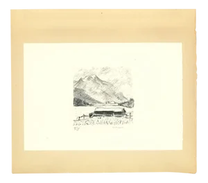 Mountain, Lithograph, Early 20th Century