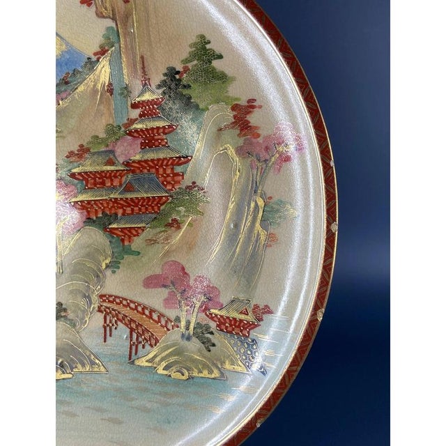 Gold Japanese Meiji Satsuma Plate from Bunpō, 1868-1912 For Sale - Image 8 of 13