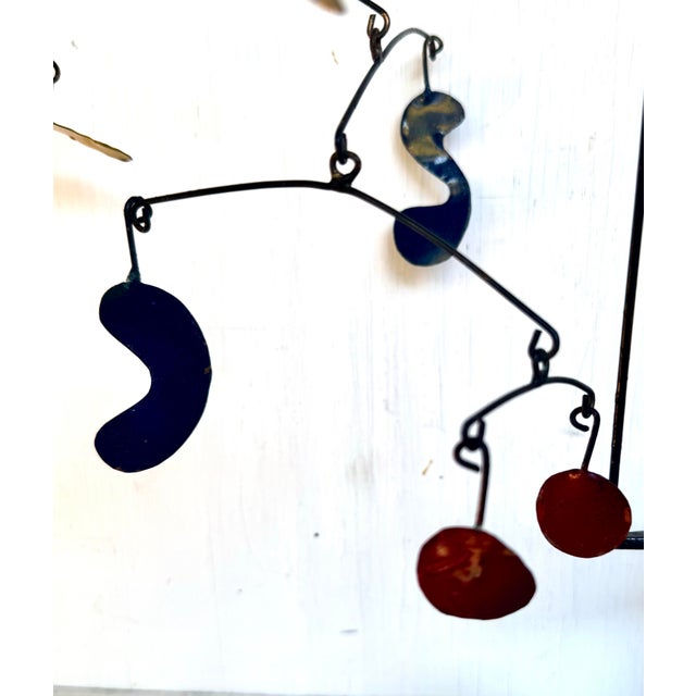 Abstract Signed RSC Steel and Bronze Table Top Mobile Sculpture Manner of Calder For Sale - Image 3 of 11