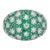 Emerald and Diamond Halo Ring in 18k Gold, 2.40ct & 1.78ct For Sale