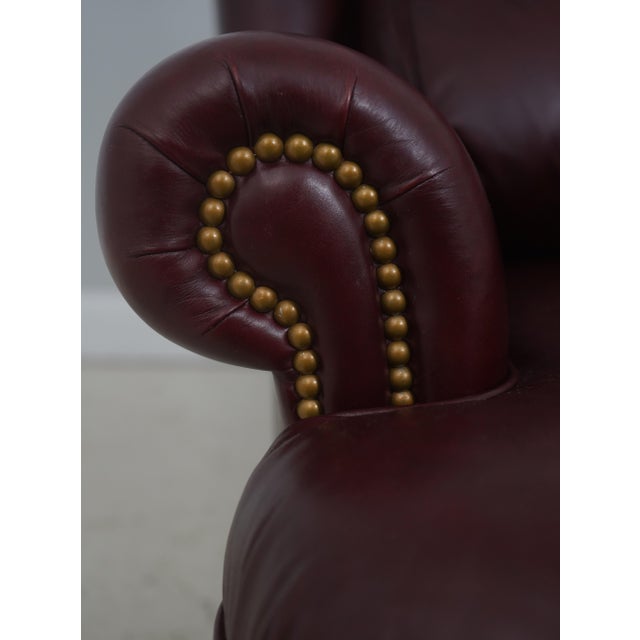 Hancock & Moore Burgundy Leather Loveseat Sofa For Sale - Image 13 of 18