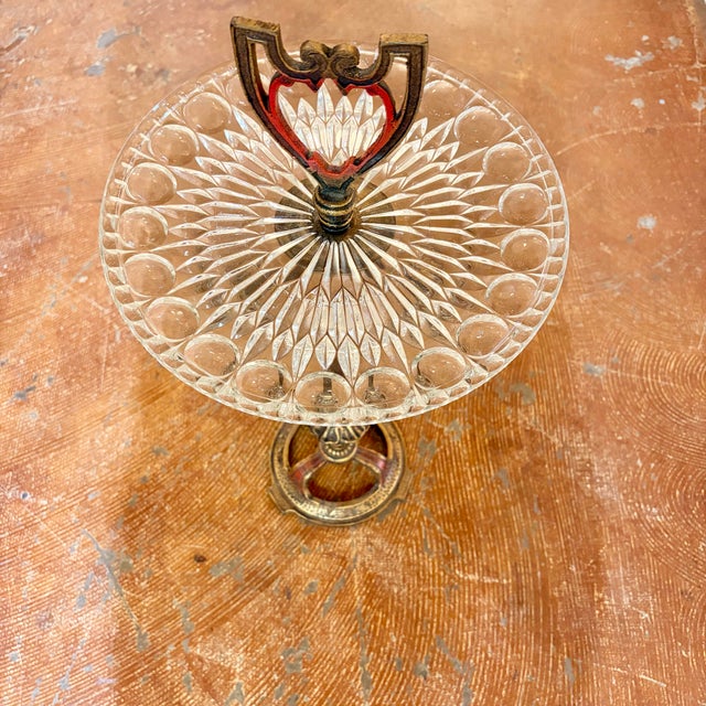 Art Deco Mid 20th Century Hollywood Regency Pedestal Accent Table With Art Deco Influence For Sale - Image 3 of 12