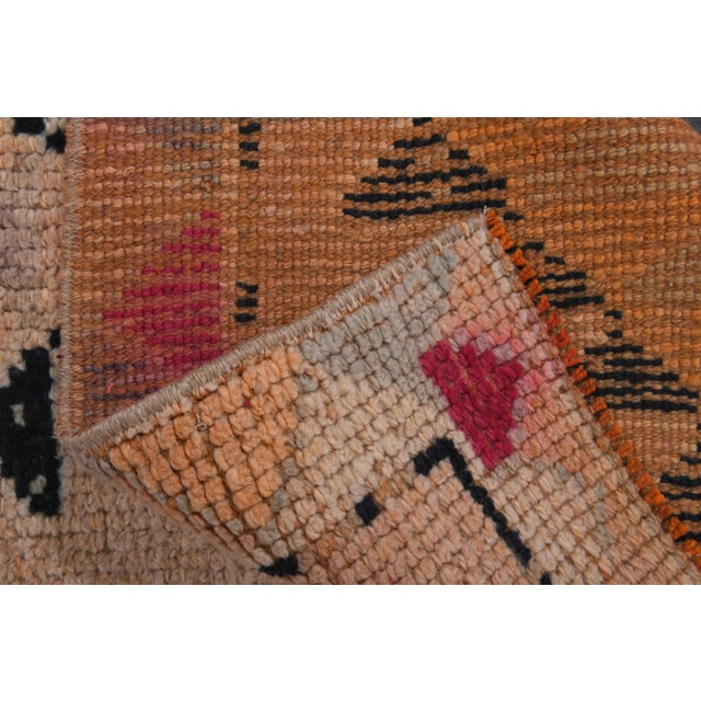 1970s Vintage Turkish Hand-Knotted Wool Cotton Beige Runner Rug For Sale - Image 9 of 11