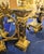 Louis XVI-Style Black Porcelain Decorative Centerpiece With Gold Leaf Floral Details For Sale In Miami - Image 6 of 7
