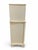 Vintage Bookmatched Flame Mahogany Tall Chest Dresser, Painted White With Brass Hardware For Sale - Image 4 of 6