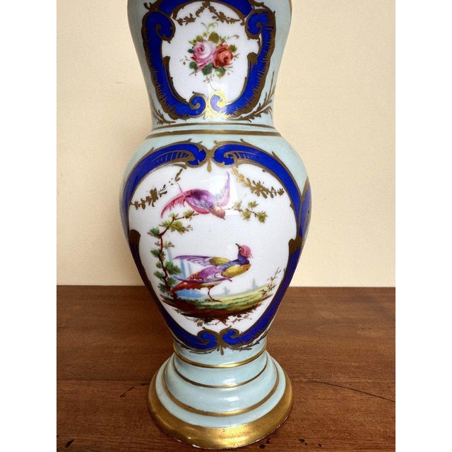 Large Empire Blue Pitcher with Gilt Decoration For Sale - Image 9 of 10