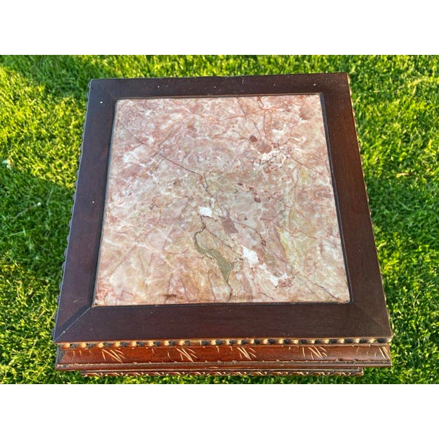 1930s 1930s Parlor Plant Stand With Rose Marble Top For Sale - Image 5 of 10
