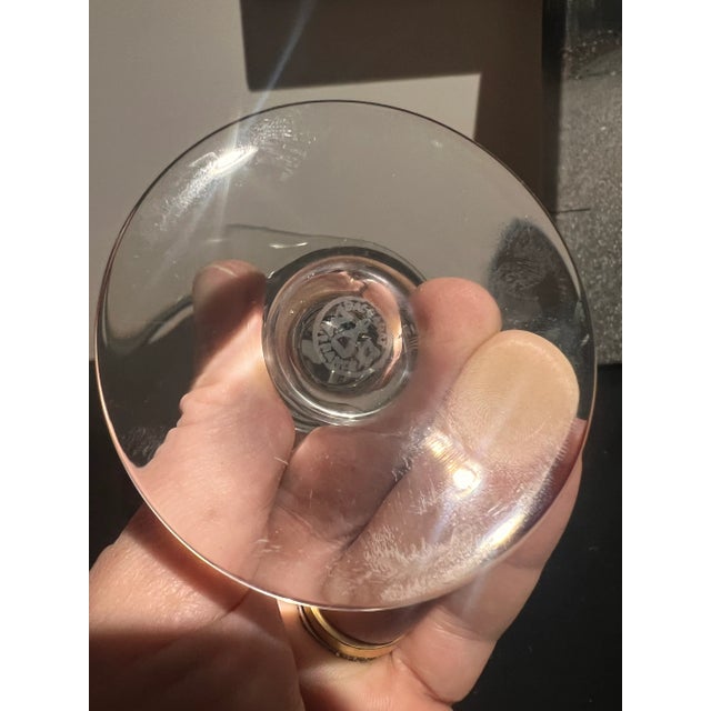 Wine Baccarat Wine Goblets- Set of 5 For Sale - Image 8 of 9