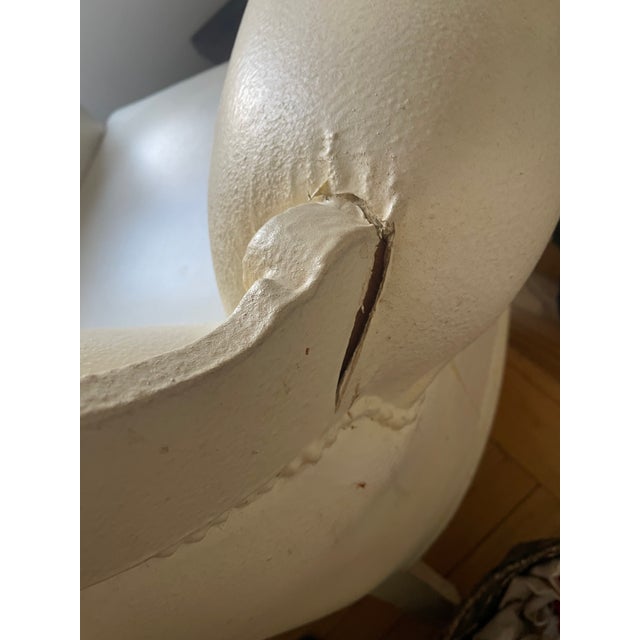 White Mid 19th Century Baroque Revival Throne Armchair For Sale - Image 8 of 11