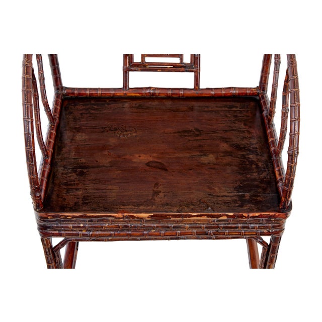 Set of Antique Bamboo Canework Chinese Chairs, 1890 For Sale - Image 6 of 9