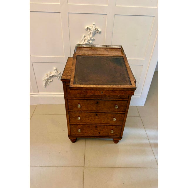 Wood Antique George III Pollard Oak Davenport Desk with Slide and Turn Top, 1780s For Sale - Image 7 of 16