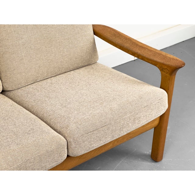 Beige Vintage Danish Oak Sofa by Juul Kristensen, 1970s For Sale - Image 8 of 18