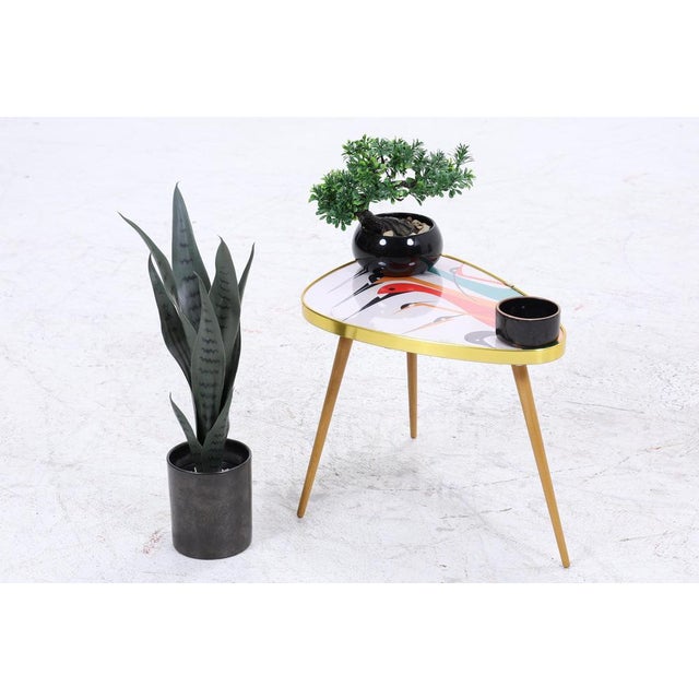 White Mid-Century Plant Stand or Side Table, 1960s For Sale - Image 8 of 11