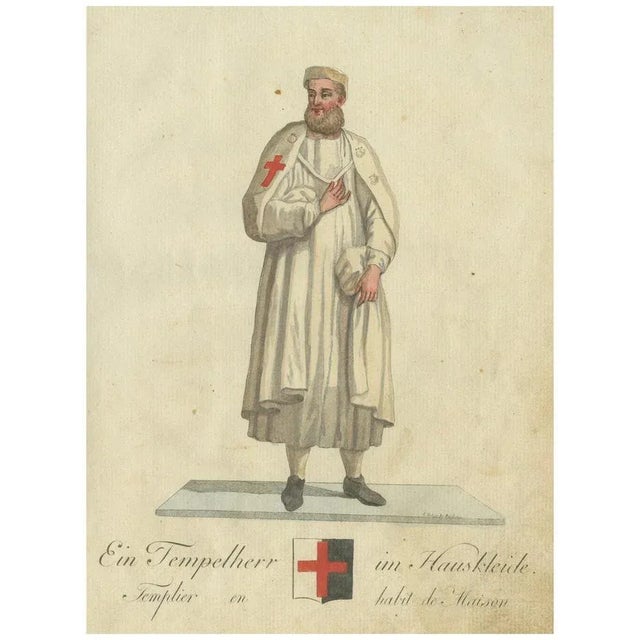Schwan, Knight Templar in Traditional House Attire, 1791, Print For Sale - Image 6 of 6