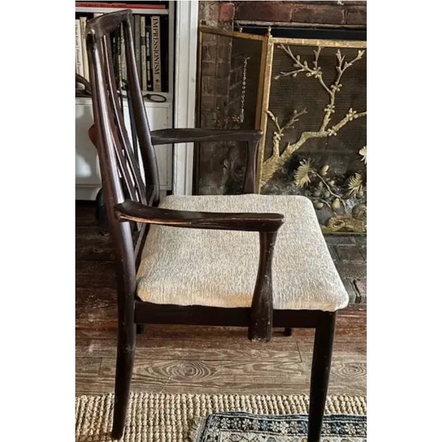 Mid Century Mahogany Arm Chair Made by Danish Overseas Furniture - Mid 1960's, Signed For Sale In New York - Image 6 of 12