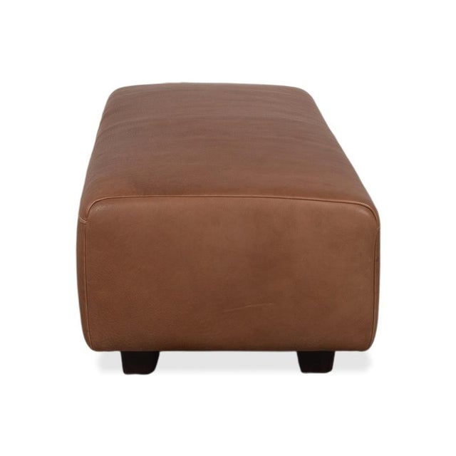 Koinor Norton Leather Stool Brown For Sale - Image 11 of 14