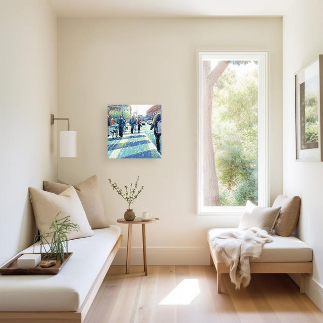 Susan Gale's work explores the nostalgia of community by highlighting the juxtaposition between the peaceful, quiet,...