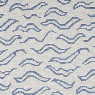 Schumacher Kata Fabric in Denim For Sale