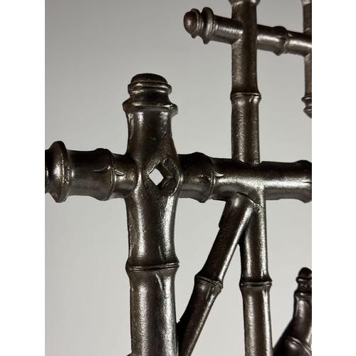 Antique Faux Bamboo Coat Rack in Cast Iron, 1890 For Sale - Image 13 of 18