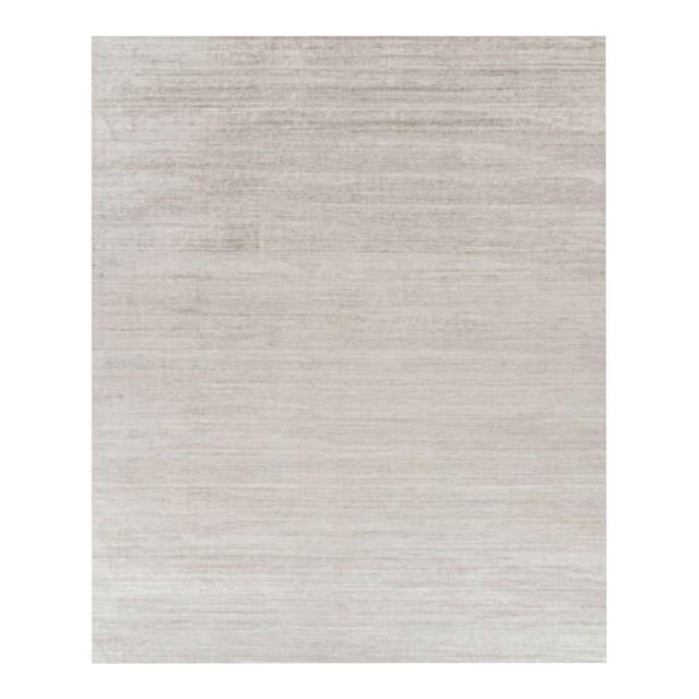 Rug & Kilim’s Oversized Textural Rug in Solid Taupe and White Tones and Striae - 13x16 For Sale