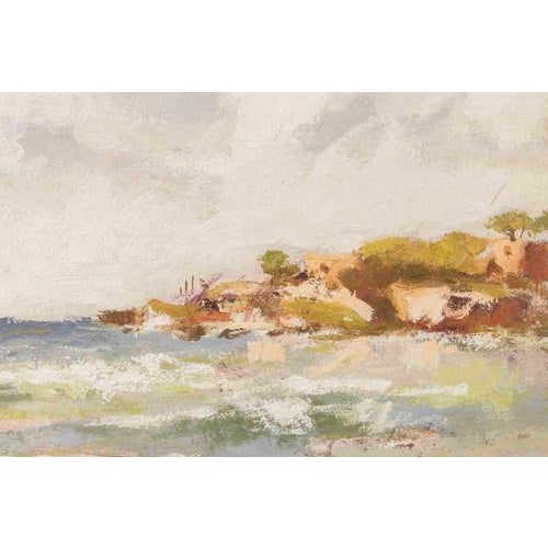 Franco Marzilli, Seaview, Oil Painting, 1970s For Sale - Image 3 of 6