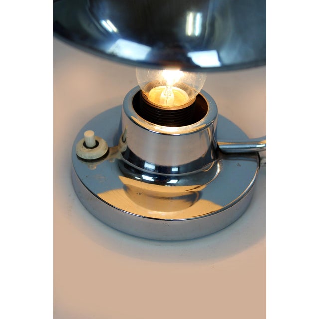 Bauhaus Chrome Model 1195 Table Lamp from Napako, Former Czechoslovakia, 1940s For Sale - Image 10 of 11