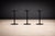 Ricardo Fasanello (1930–1993) Ciranda Stools, Set of Three, Brazil, 1986 — Black Carbon Steel and Leather For Sale - Image 10 of 11
