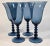 Mid-Century Modern Vintage Candlewick Blue Goblet- Set of Four For Sale - Image 3 of 10