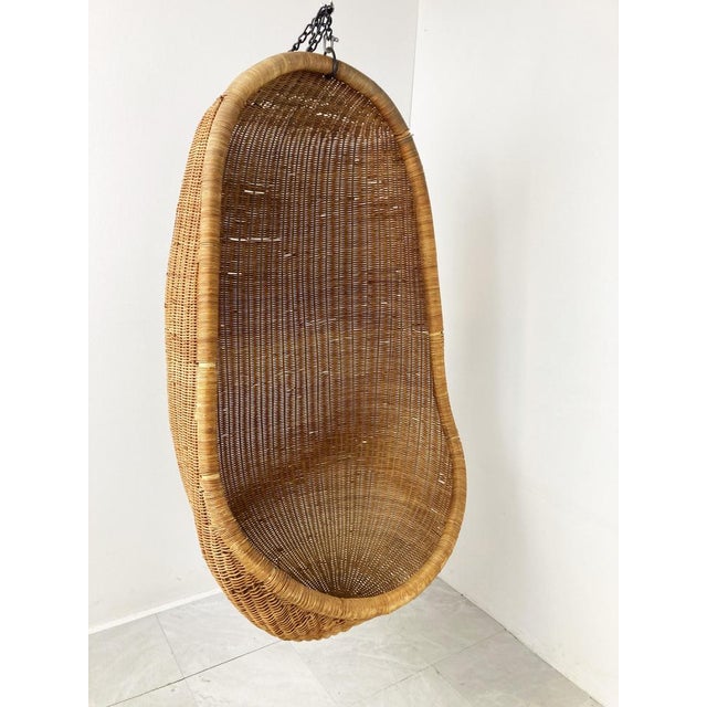 Vintage Hanging Egg Chair attributed to Nanna Ditzel, 1960s For Sale - Image 6 of 9