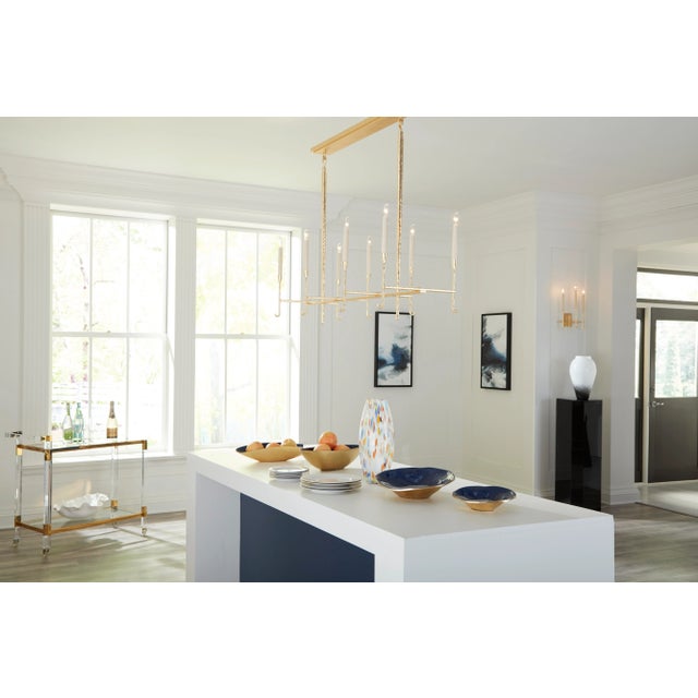 Boulevardier Bar Cart in Clear/Gold For Sale In Raleigh - Image 6 of 6