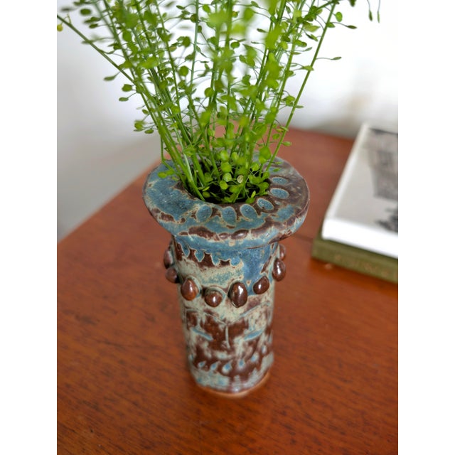 1970s Vintage Brutalist Ceramic Vase, 1970s For Sale - Image 5 of 11