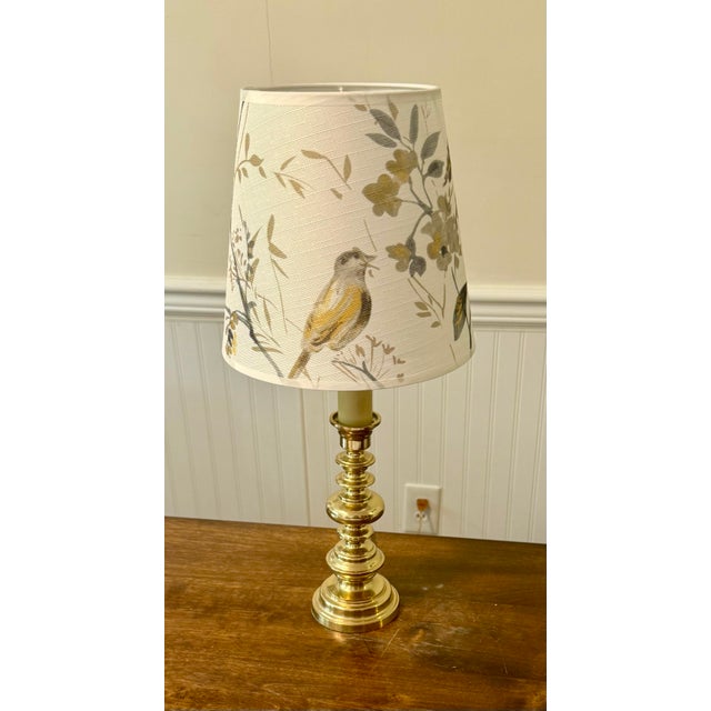 Michael Berman Brass Candle Stick Lamp For Sale - Image 11 of 12
